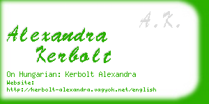 alexandra kerbolt business card